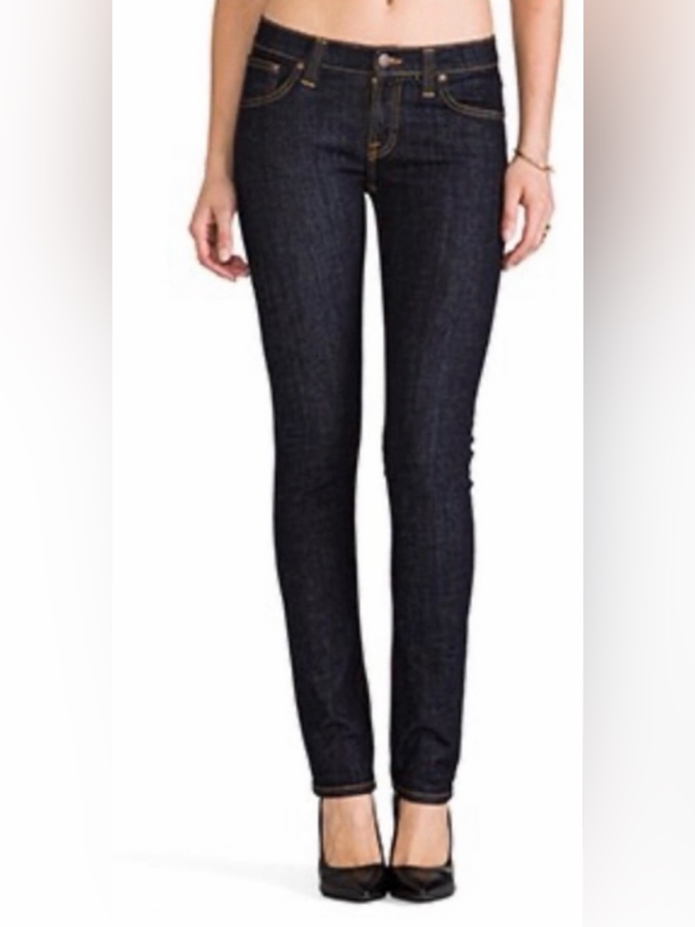 Nudie Jeans Tight Long John Organic Twill Rinse Women's Skinny Jeans Size 27